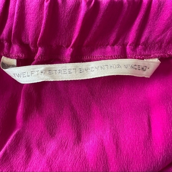 Cynthia Vincent Silk Strapless Ruffle Mini Dress Size 6 - Picture 10 of 15